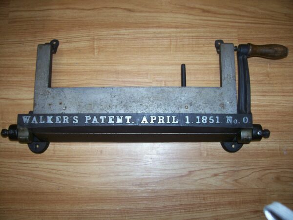 Walker's Patent April 1 1851 Bar Folder